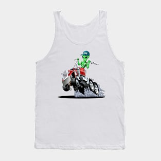 Cartoon alien drives a truck. Tank Top